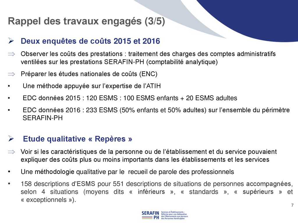 Point sur le projet SERAFIN PH ppt télécharger